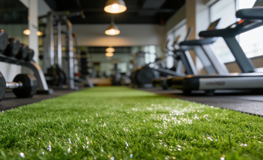 健身房人造草坪：安全防滑，运动与自然双向奔赴